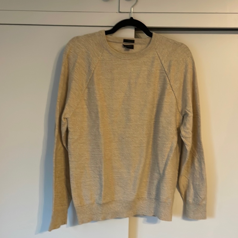 J. Crew Mens cream cotton sweater